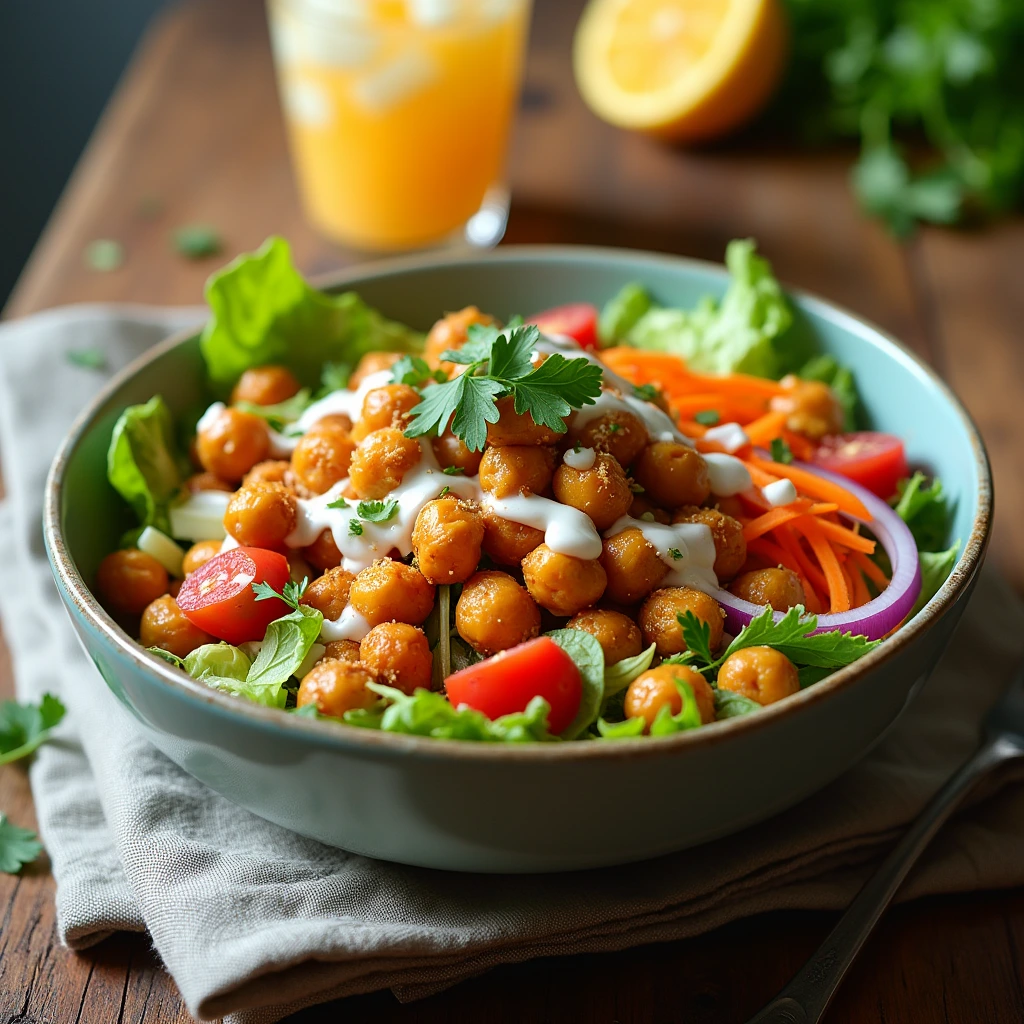 Buffalo chickpea salad